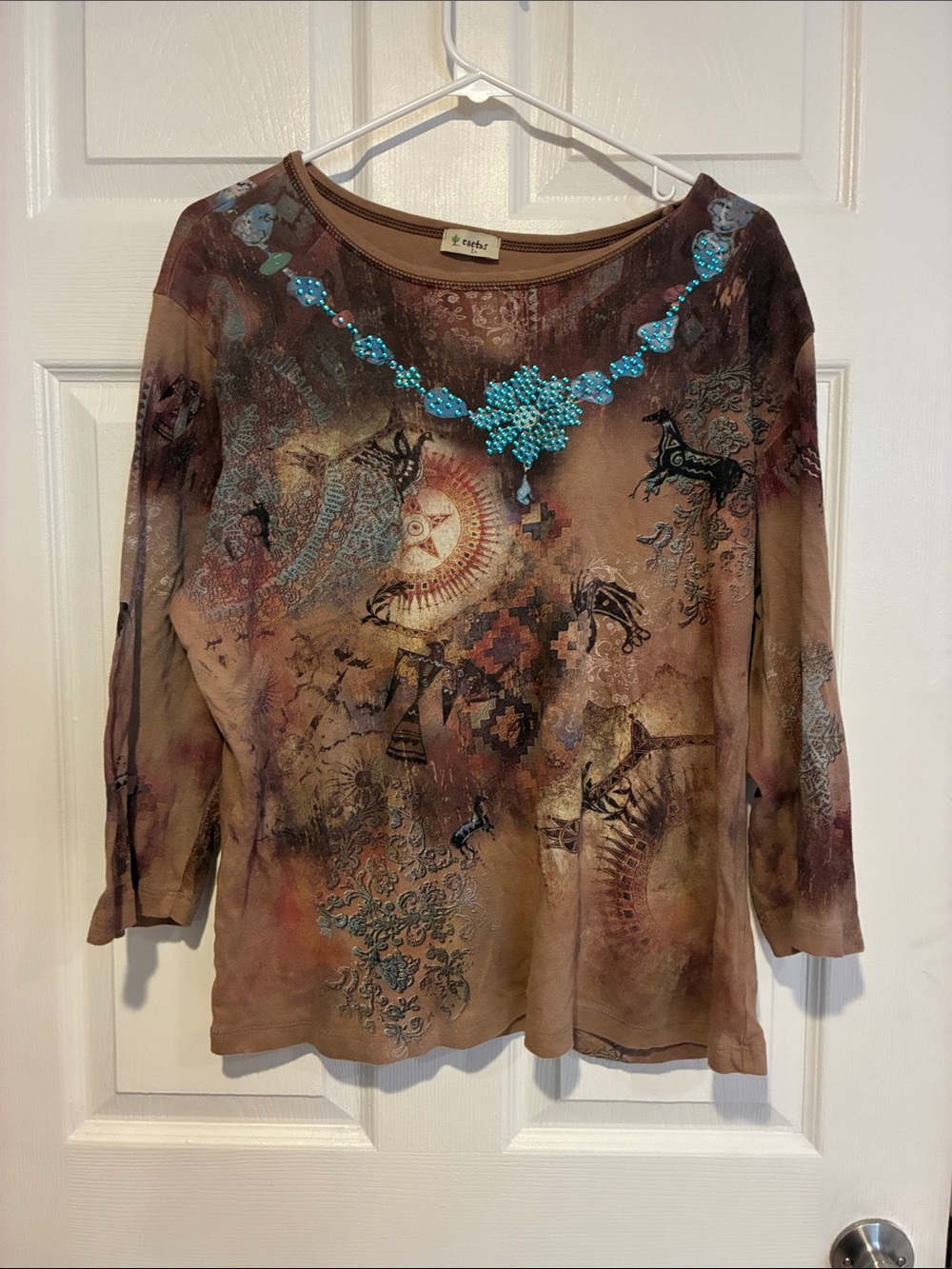 Cactus Western Long Sleeve Top